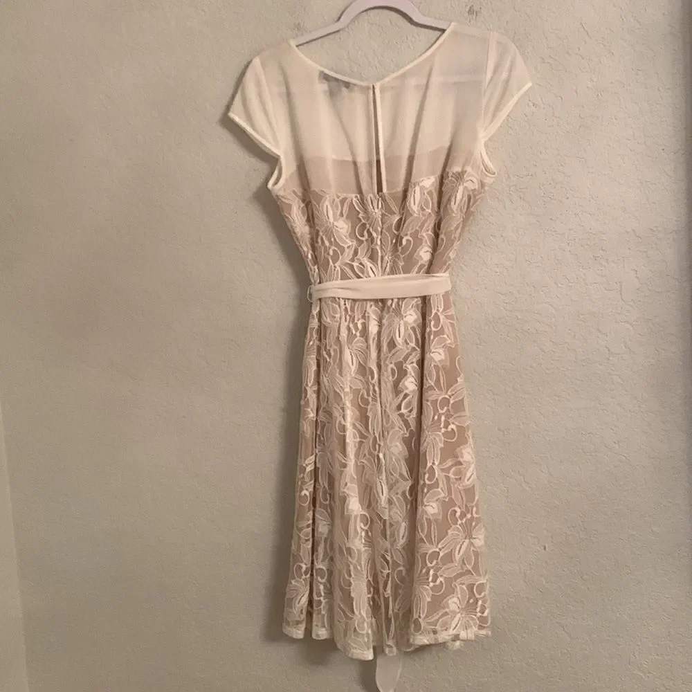 Danny & Nicole Floral Lace Flare Dress Size 10